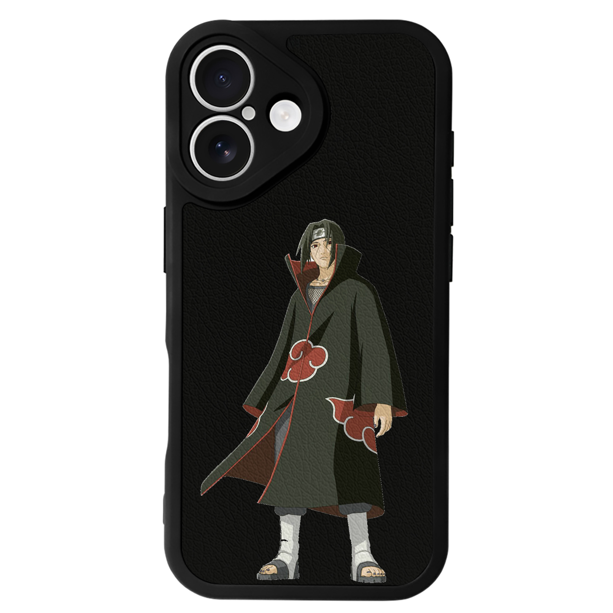 （画像用） NARUTO -ナルト- うちは イタチ Uchiha Itachi 【iPhone 16シリーズ対応】シリコンスマホケース（レザー調） 材質：シリコン